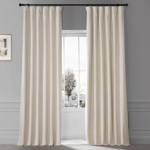 Vista 31 de HPD Half Price Drapes - Cortinas de terciopelo de lujo con bloqueo de luz para dormitorio (1 panel), 50W X 84L, cortinas Hotel con bloqueo de luz