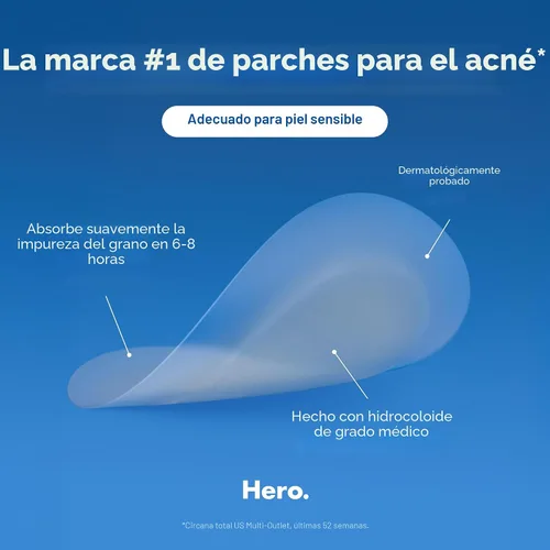 Vista 5 de Mighty Patch™ Invisible+ Patch - Parches hidrocoloides para acné invisibles de día para cubrir espinillas y marcas, pegatinas ultra finas para cara