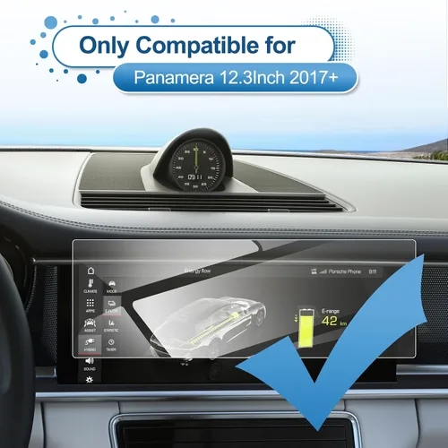 Vista 2 de Protector de pantalla Panamera 2017 2018 2019 2020 2021 2022 para Porsche Panamera pantalla táctil de 12.3 pulgadas, protector de vidrio templado