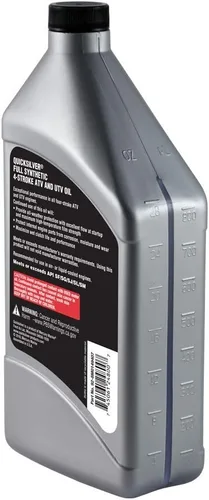 Vista 4 de Quicksilver 8M0149407 5W-50 Aceite de motor completo sintético de 4 tiempos ATV/UTV – 1 cuarto de galón