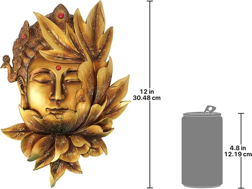 Vista 7 de Design Toscano Esculturas de pared de deidades iluminadas: Guan Yin, 12