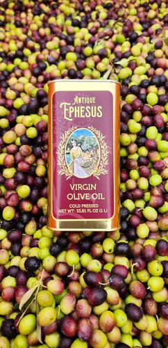 Vista 7 de Aceite de oliva virgen prensado en frío 1 L - 33.81 Onza líquida, Éfeso antiguo, región mediterránea de Ayvalik Turquía