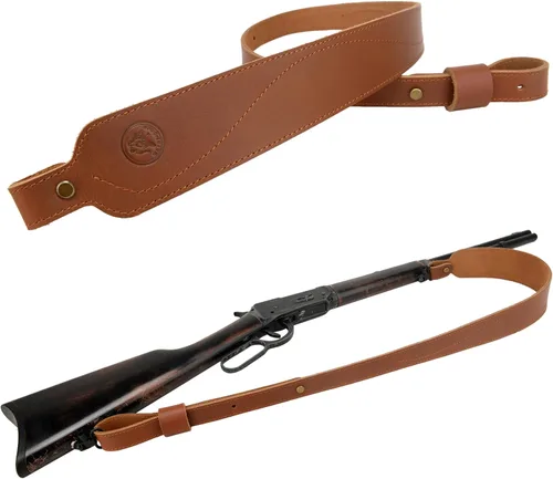 Vista 9 de Cinturón de caza de rifle de cuero acolchado cómodo correa de hombro suave cuero genuino accesorios de caza