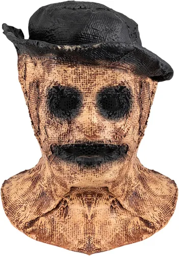 Vista 10 de Aislor Máscara de espantapájaros de terror, máscara de saco de arpillera