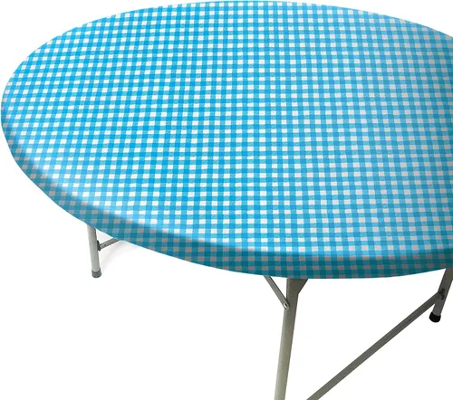 Vista 17 de TopTableCloth Mantel de vinilo de plástico con reverso de franela, 2 unidades, 6 pies, 72 x 30 pulgadas, mantel a cuadros rojos y blancos, esquina