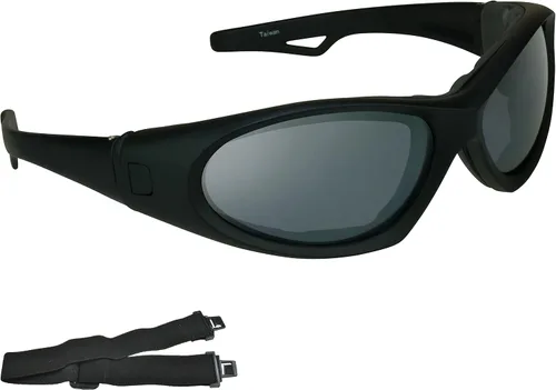 Vista 7 de Bikershades Gafas de seguridad para motocicleta, intercambiables, para hombres, tamaños de cabeza grandes Claro ligeramente teñido
