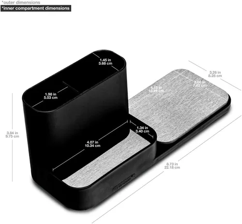 Vista 3 de madesmart Estación de fregadero de piedra de secado, organizador de encimera de cocina de secado rápido, tierra de diatomeas, absorción de piedra
