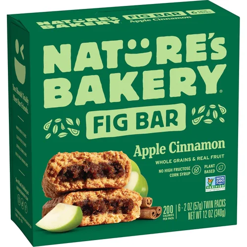Vista 15 de Nature's Bakery Barra de higos, manzana y canela, 2 oz manillar de bicicleta