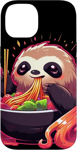 Vista 4 de Sloth Eating Ramen Japanese Noodles Soup Kawaii Case for iPhone 17