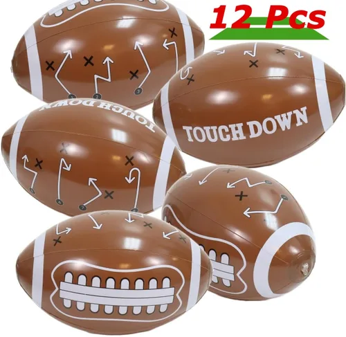 Vista 8 de GiftExpress 12 piezas de balones de fútbol americano inflables de 16" para el día del juego y como obsequio de fiesta, decoraciones de fiesta