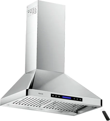 Vista 9 de EKON Campana extractora de pared de 30 pulgadas, campana de ventilación de cocina de acero inoxidable de 900 CFM, convertible con conductos/sin