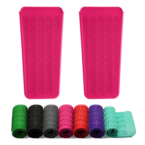 Vista 20 de ZAXOP - Funda de silicona resistente para plancha, rizador, herramientas calientes para el cabello (negro)