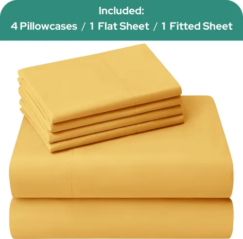 Vista 85 de HOMEIDEAS Sábanas de cama tamaño completo – Juego de 6 piezas (azul aguamarina) – Sábanas de ropa de cama de microfibra cepillada extra suave
