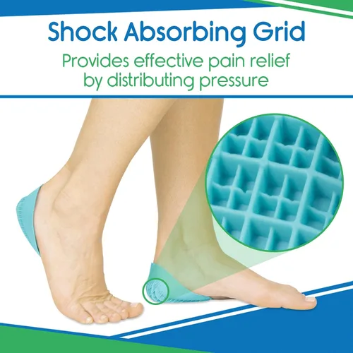Vista 5 de ViveSole Tacones resistentes para aliviar el dolor de talón y apoyo, almohadillas de gel para enfermedades graves y fascitis plantar, almohadilla