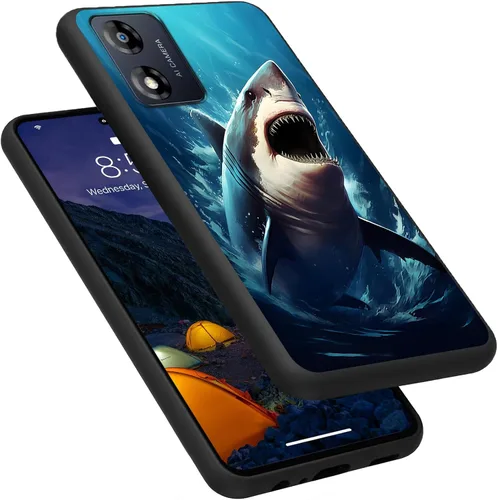 Vista 54 de Funda para Motorola Moto G Play 4G 2024, delgada y ligera, de silicona de TPU suave, color negro, ultrafina, para Motorola Moto G Play 4G 2024, Art