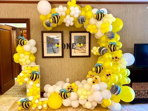 Vista 7 de LANGXUN - Kit de arco redondo metálico para globos, color dorado de 2.2 m, marco de soporte circular de fondo para decoración de boda, fiesta