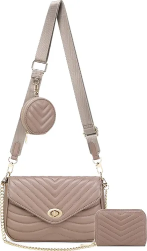 Vista 20 de JEEHAN - Bolsos bandolera acolchados para mujer, bolsos de hombro de diseño, monedero pequeño