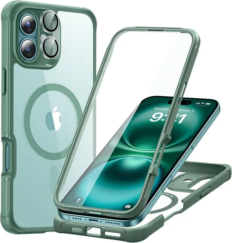 Vista 9 de ESR Funda para iPhone 14, compatible con MagSafe, funda de cuerpo completo a prueba de caídas de grado militar con protector de pantalla de vidrio