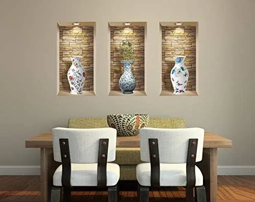 Vista 2 de NR1 - Juego de calcomanías de pared 3D, decoración de pared 3D, calcomanías de pared para sala de estar, calcomanías de pared para dormitorio