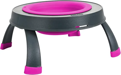 Vista 19 de Dexas Comedero elevado para mascotas, pequeño, capacidad de 1.5 tazas, azul, cuenco elevado para alimentos y agua para mascotas