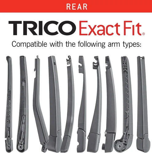 Vista 2 de TRICO Exact Fit - Limpiaparabrisas trasero de 15 pulgadas para modelos seleccionados de Audi, Bentley, Dodge, Land Rover, Mercedes-Benz, Porsche