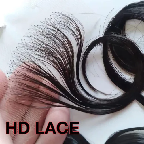 Vista 5 de Celebrity Bordes de pelo de bebé, encaje HD, cabello humano transparente, línea de cabello invisible reutilizable, borde instantáneo, rayas