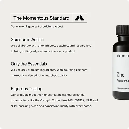 Vista 5 de Momentous Picolinato de zinc de 15 mg - Apoyo a la inmunidad y las hormonas - Suplemento de zinc biodisponible - Promueve la salud