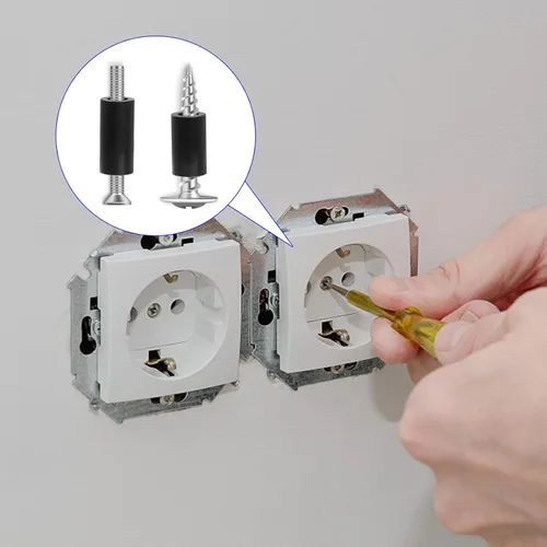 Vista 5 de 1000 piezas de espaciadores de tornillos para tomas eléctricas, espaciador redondo de nylon para tornillos M3 M4, espaciadores negros sin rosca, kit
