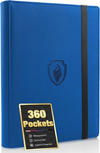 Vista 13 de Carpeta prémium de 9 bolsillos para tarjetas de 360 tarjetas, carpeta de tarjetas comerciales Fabmaker PU Sturdy Card Collection Album