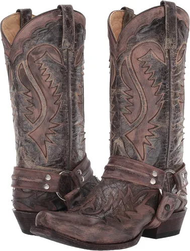 Vista 7 de Stetson Botas de equitación con arnés desgastado Outlaw para hombre