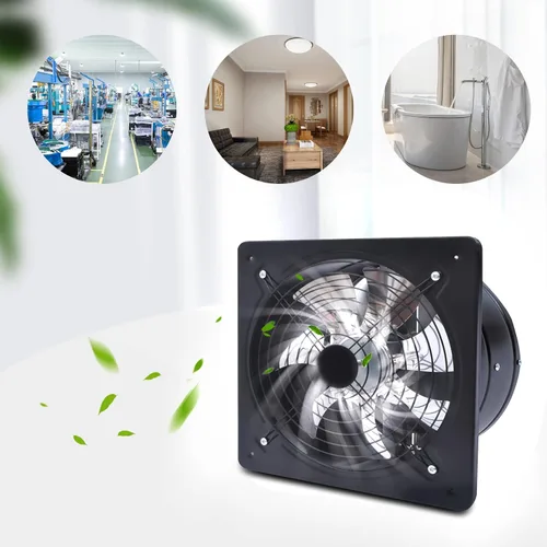 Vista 4 de DNYSYSJ Ventilador industrial de 12 pulgadas, 125 W, 1559 CFM, alto flujo de aire, bajo ruido, 12 pulgadas, extractor de ventilación, ventilador