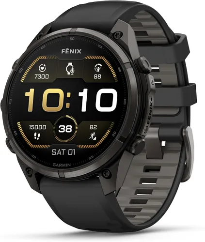 Vista 9 de Garmin fēnix® 9 Pro, titanio, 1.850 in, naranja otoño/naranja chispa