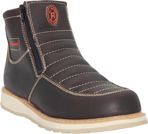 Vista 6 de The Western Shops - Botas de trabajo de cuero con doble cremallera para hombre