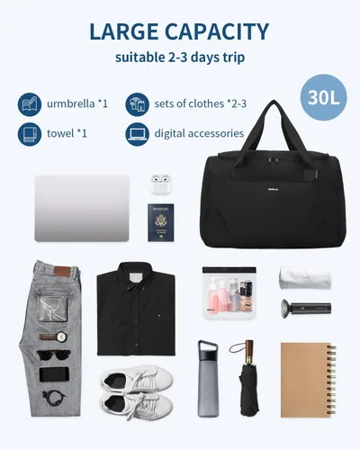 Vista 4 de ECOHUB Bolsa de viaje para artículos personales de Spirit Airlines de 18 x 14 x 8 pulgadas, artículos esenciales de viaje, bolsa de viaje, bolsa