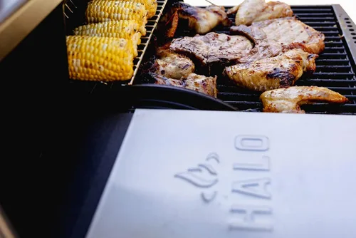 Vista 5 de HALO Paquete de parrilla de pellets con batería recargable Prime 300 con tapa y batería