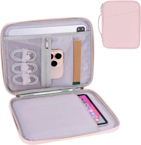 Vista 15 de Funda acolchada para tablet de 8 a 9 pulgadas, bolsa de viaje acolchada para Galaxy Tab A9 8.7/Tab A 8.4/Fire HD 8, estilo cartera con bolsillo