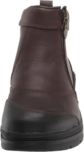 Vista 2 de Ariat Barnyard - Botas de trabajo con cremallera lateral, cómodas botas impermeables para mujer, Café Oscuro, 5.5