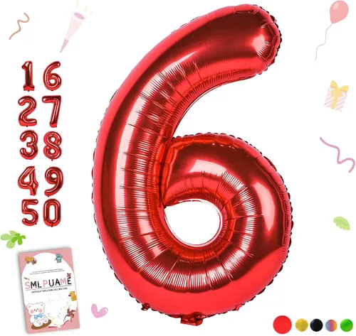 Vista 91 de Globos grandes de 40 pulgadas de números del 0 al 9, globos numéricos para decoración de fiesta de cumpleaños, globos de helio de aluminio