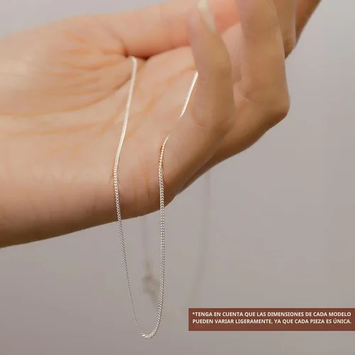 Vista 4 de Amberta Collar de cadena de plata de ley 925 para niños (14 pulgadas - 4 a 12 años)