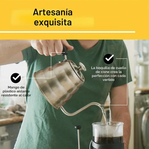 Vista 3 de Bean Envy Estufa de cuello de cisne - Hervidor de agua con termómetro