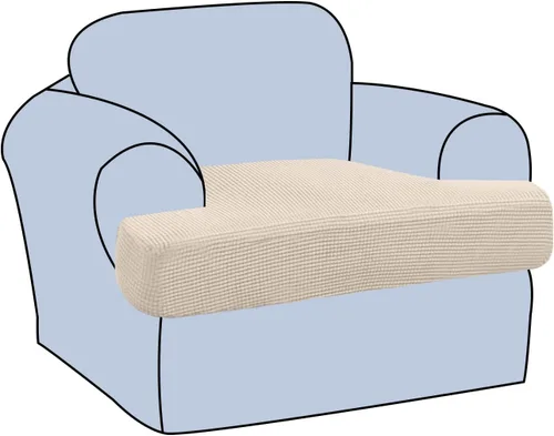 Vista 56 de H.VERSAILTEX Funda elástica para sillón con cojín en forma de T, fundas de cojín en T para sillón y sofá de sala de estar, funda para sofá, funda
