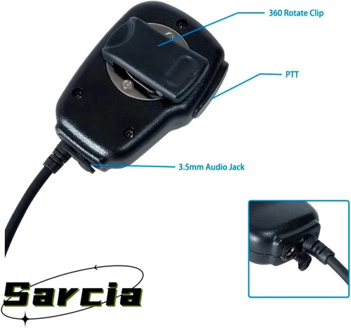 Vista 2 de Micrófono de altavoz de 1 pin de 0.1 in para radio de 2 vías PX655