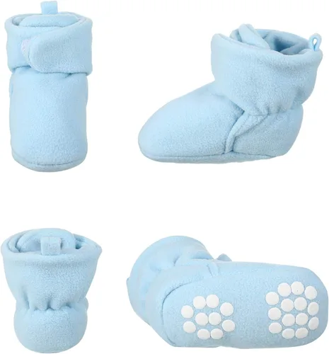 Vista 4 de SATINIOR 3 pares de botines unisex de forro polar con 3 pares de calcetines de algodón para bebés