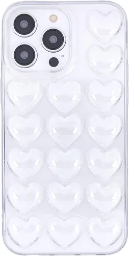 Vista 18 de Funda para iPhone 11 para mujer, funda de gel Kawaii 3D Pop Bubble Heart Kawaii, linda funda para iPhone 11 de 6.1 pulgadas, color negro