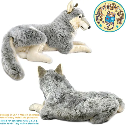 Vista 5 de TigerHart Winry El Lobo - Perro de peluche suave de 27 pulgadas (sin incluir la medida de la cola)