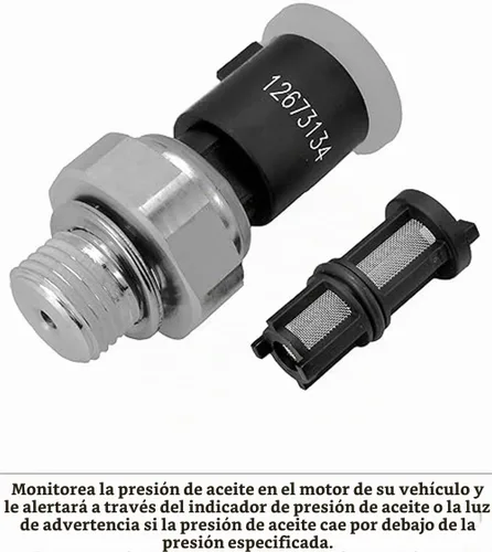 Vista 5 de 12673134 Sensor de presión de aceite para Chevy Chevrolet Silverado 1500 2500 3500 2009-2020, Express, Avalanche, Camaro, Tahoe, Colorado, Cruze