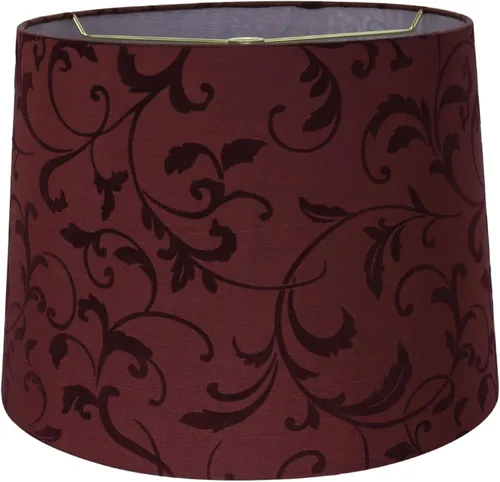 Vista 22 de Aspen Creative 32140 Pantalla de lámpara de construcción araña con forma de imperio de transición de tela dura en lino beige, 12" superior x 14
