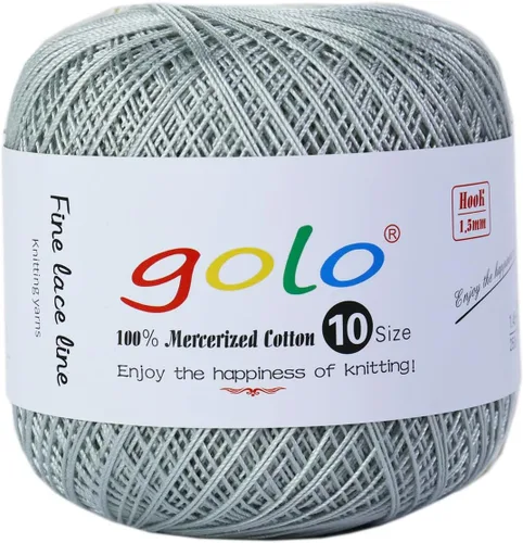 Vista 55 de Golo - 3 bolas de hilo de ganchillo tamaño 10, hilo de crochet para tejer a mano 102