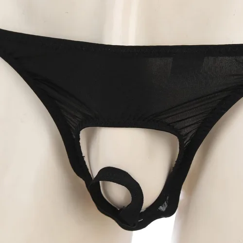 Vista 5 de ACSUSS Tanga Tanga Tanga de tiro bajo sexy para hombre, con bolsillo abierto, tanga, micro bikinis