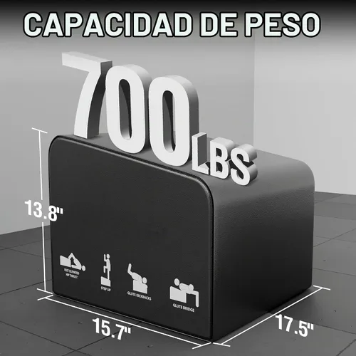 Vista 7 de Mikolo Banco de Empuje de Cadera, Máquina de Empuje de Cadera en Casa para Puente de Glúteos, Caja de Empuje de Cadera Multifuncional